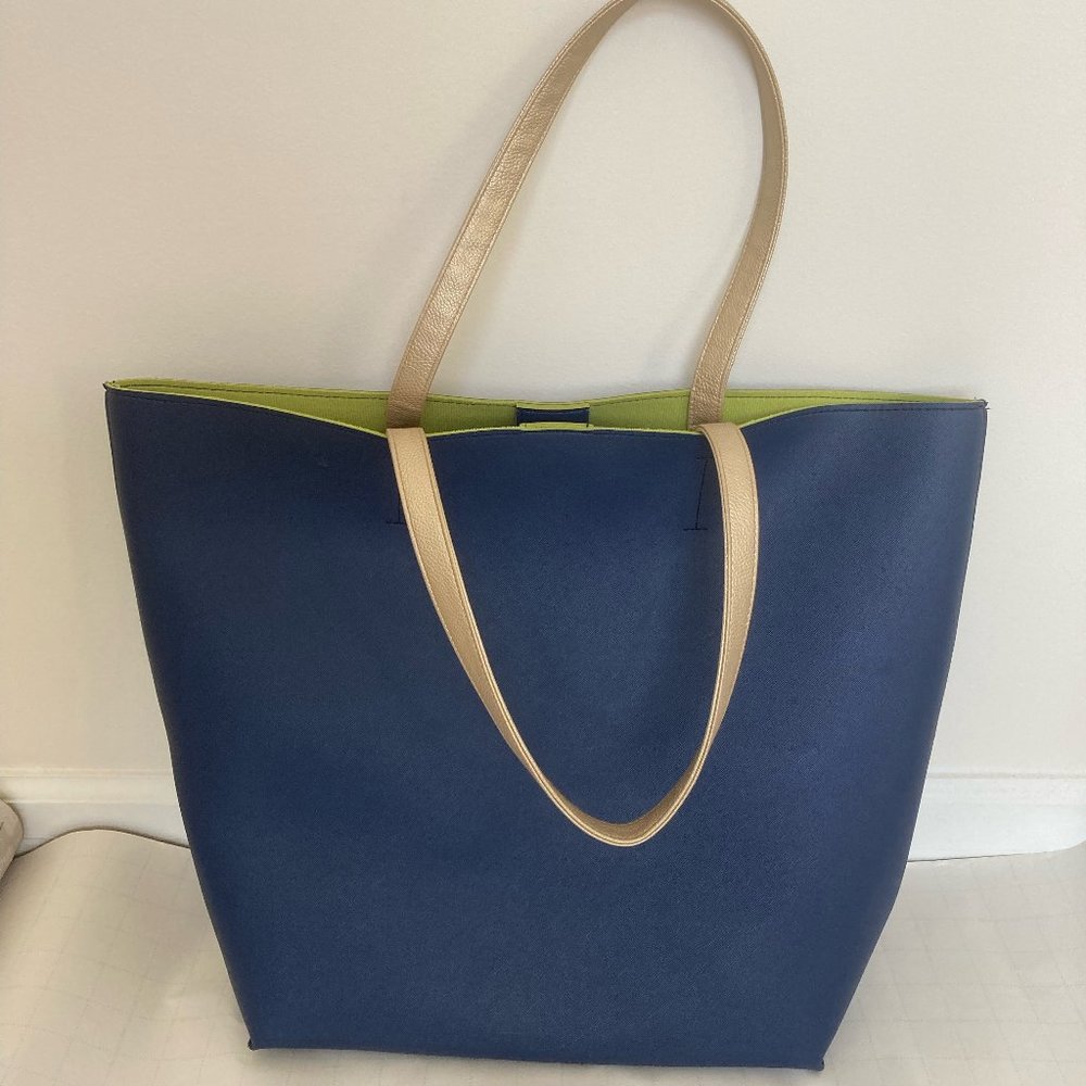 Enchanted Autumn Timeless Tote Shopper Navy Green